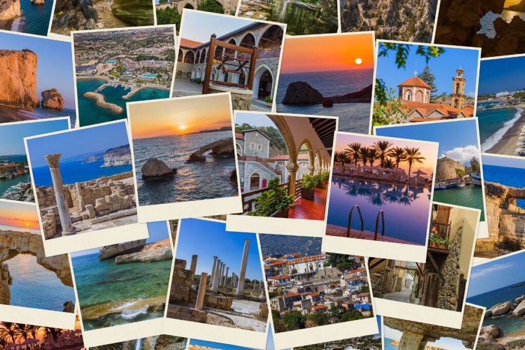 A travel vision board.