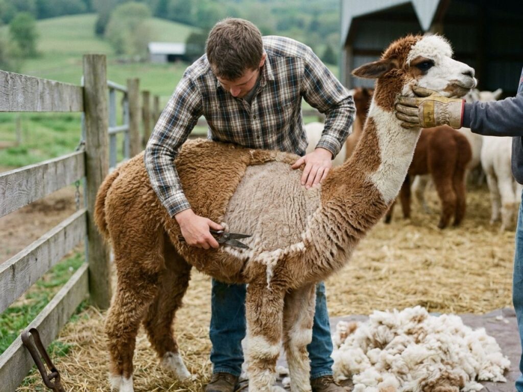 alpaca fun facts alpaca fleece during shearing