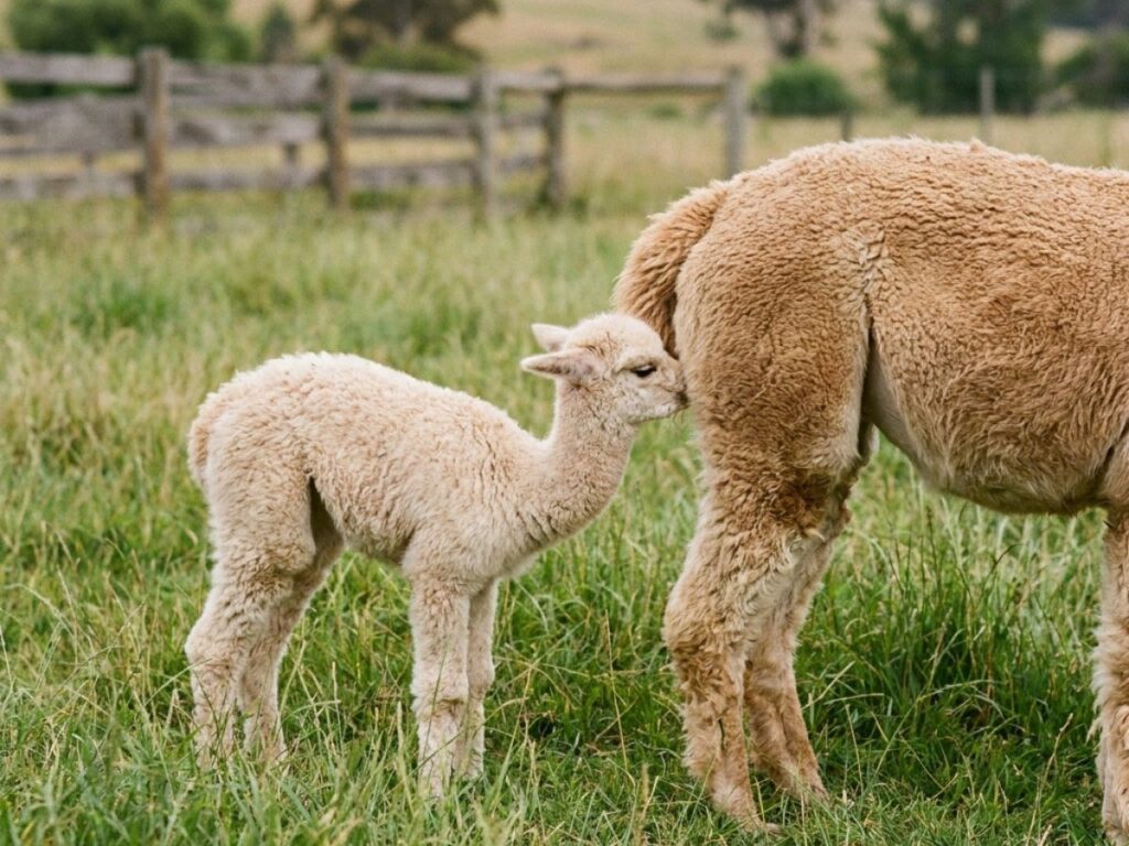 alpaca fun facts baby alpaca with mother