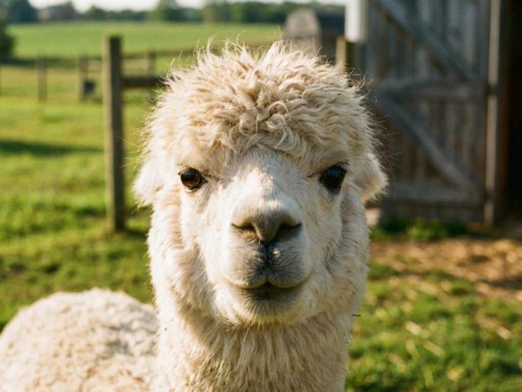 alpaca fun facts smiling alpaca portrait