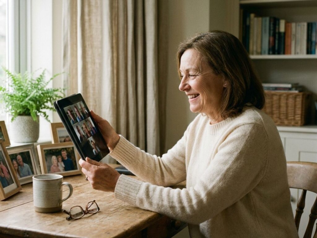 Woman Enjoying Video Call with Loved Ones